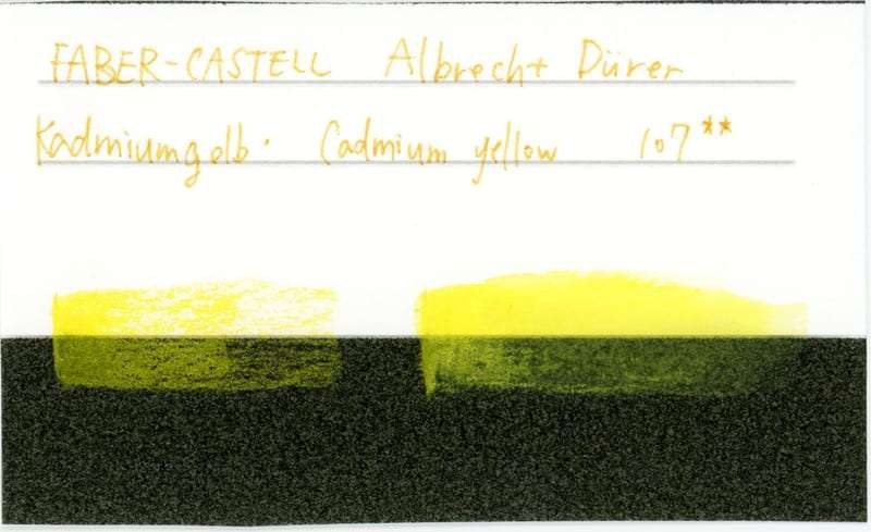 カドミウムイエロー(Cadmium-yellow) 品番107 の色見本